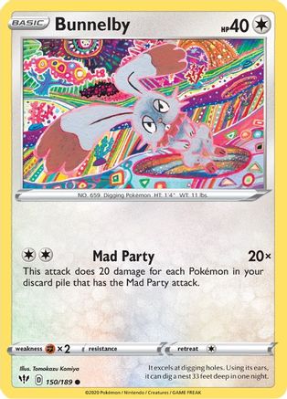 Bunnelby 150  - Reverse Holofoil  - Common