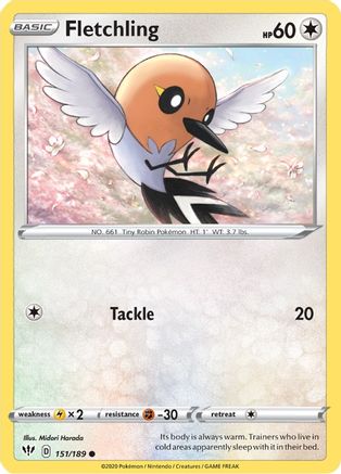 Fletchling 151  - Reverse Holofoil  - Common