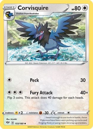 Corvisquire 155  - Reverse Holofoil  - Uncommon