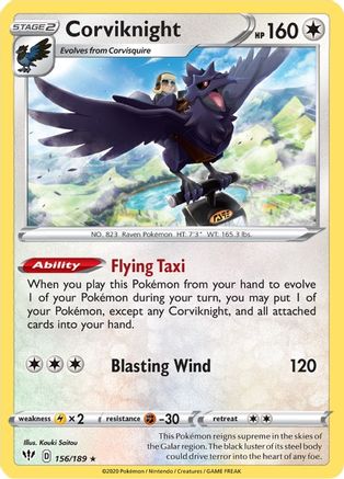Corviknight 156  - Reverse Holofoil  - Holo Rare