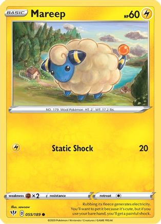 Mareep 055  - Reverse Holofoil  - Common