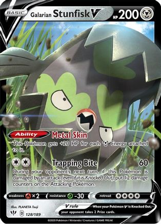 Galarian Stunfisk V 128  - Holofoil  - Ultra Rare