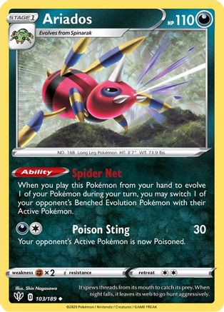 Ariados 103  - Reverse Holofoil  - Uncommon