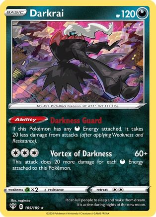 Darkrai 105  - Reverse Holofoil  - Holo Rare