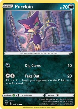 Purrloin 106  - Reverse Holofoil  - Common