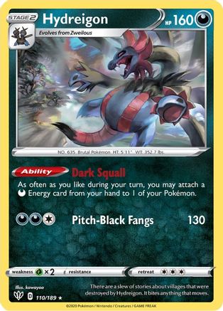 Hydreigon 110  - Reverse Holofoil  - Rare