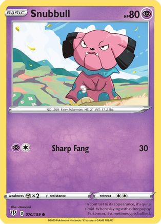 Snubbull 070  - Reverse Holofoil  - Common