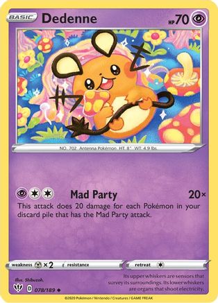 Dedenne 078  - Reverse Holofoil  - Uncommon