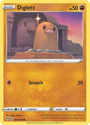 Diglett 084  - Reverse Holofoil  - Common