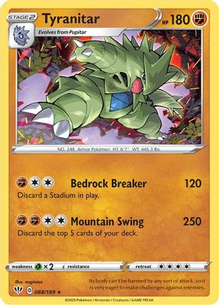 Tyranitar 088  - Reverse Holofoil  - Holo Rare