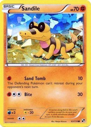 Sandile (Cracked Ice Holo) 063/114  - Holofoil Miscellaneous Cards & Products - Promo