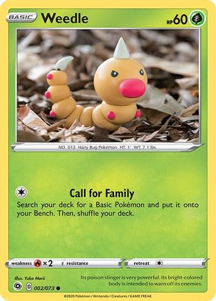 Weedle - 002/073 - Common - Reverse Holo