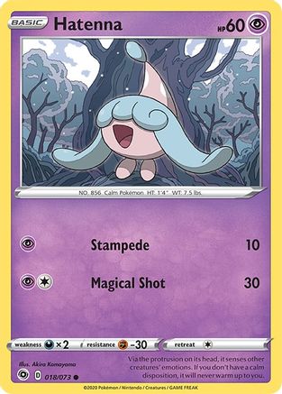 Hatenna - 018/073 - Common - Reverse Holo