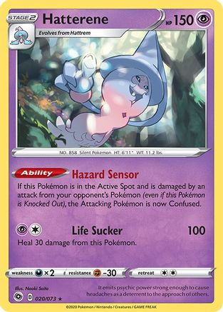Hatterene - 020/073 - Holo Rare - Reverse Holo