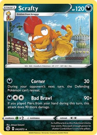 Scrafty - 042/073 - Holo Rare - Reverse Holo
