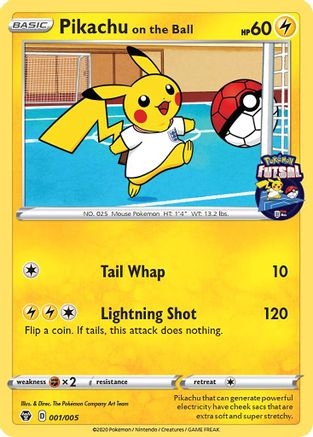 Pikachu on the Ball (Pokemon Futsal) 001/005  Miscellaneous Cards & Products - Promo
