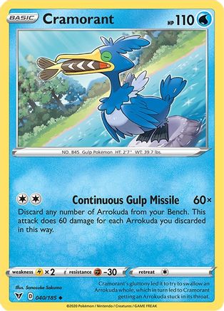 Cramorant 040  - Reverse Holofoil  - Uncommon
