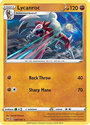 Lycanroc 095  - Reverse Holofoil  - Rare