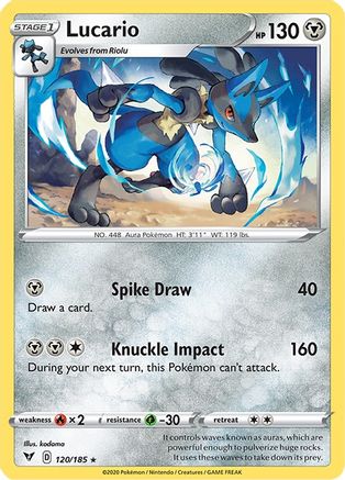 Lucario 120  - Reverse Holofoil  - Rare