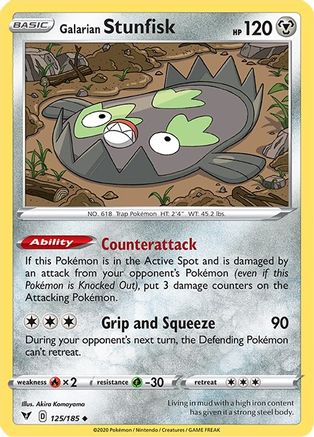 Galarian Stunfisk 125  - Reverse Holofoil  - Uncommon