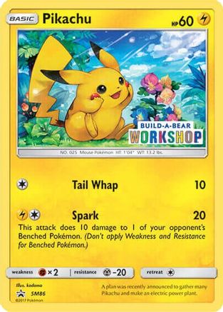 Pikachu (Build-A-Bear Workshop Exclusive) SM86  - Promo