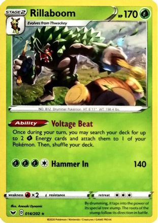 Rillaboom (Cosmos Holo) 014/202  - Holofoil Miscellaneous Cards & Products - Promo