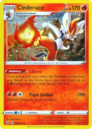Cinderace (Cosmos Holo) 034/202  - Holofoil Miscellaneous Cards & Products - Promo