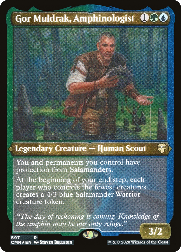 Gor Muldrak, Amphinologist (Foil Etched) (CMR-597)  Foil