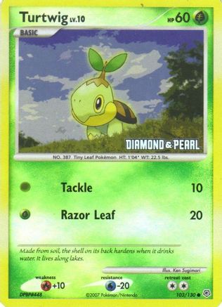 Turtwig [Diamond & Pearl] 103/130 - Promo - Reverse Holo