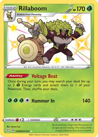 Rillaboom - 006/122 - Shiny Holo Rare