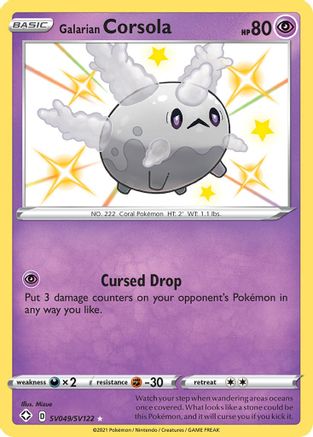 Galarian Corsola - 049/122 - Shiny Holo Rare