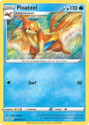 Floatzel 023  - Reverse Holofoil  - Uncommon