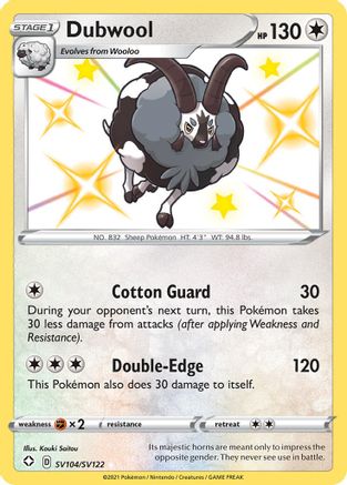 Dubwool - 104/122 - Shiny Holo Rare