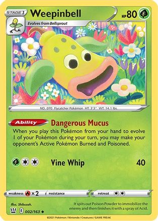 Weepinbell 002  - Reverse Holofoil  - Uncommon
