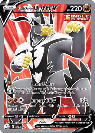 Single Strike Urshifu V (Full Art) 150/163  - Holofoil SWSH05 Battle Styles - Ultra Rare
