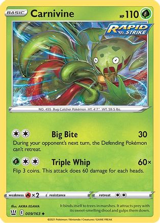 Carnivine 009  - Reverse Holofoil  - Uncommon