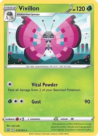 Vivillon 013  - Reverse Holofoil  - Rare