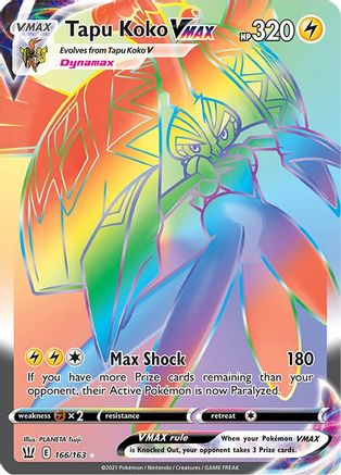 Tapu Koko VMAX (Secret) 166/163  - Holofoil  - Secret Rare