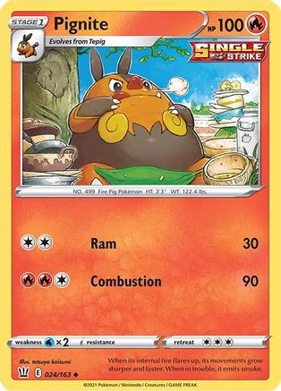 Pignite 024  - Reverse Holofoil  - Uncommon