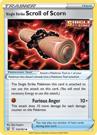 Single Strike Scroll of Scorn 133  - Reverse Holofoil  - Uncommon
