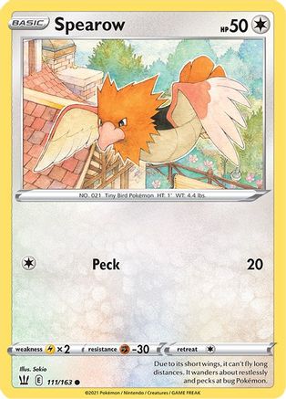 Spearow 111  - Reverse Holofoil  - Common