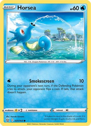 Horsea 031  - Reverse Holofoil  - Common