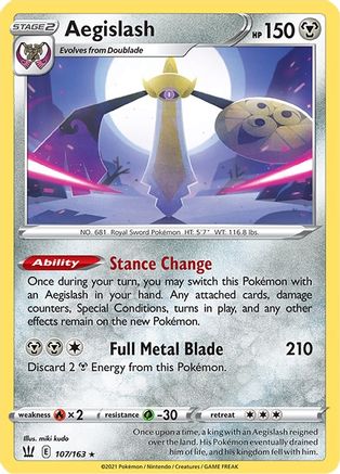 Aegislash (107) (107) 107  - Reverse Holofoil  - Holo Rare