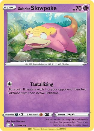 Galarian Slowpoke 054  - Reverse Holofoil  - Common