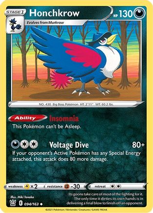 Honchkrow 094  - Reverse Holofoil  - Uncommon
