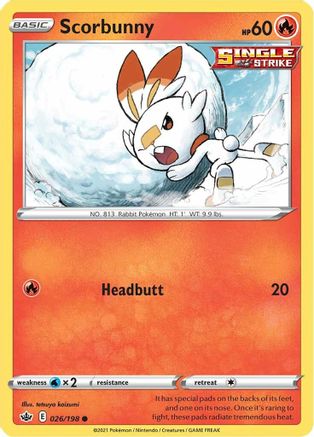 Scorbunny 026  - Reverse Holofoil  - Common
