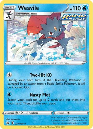 Weavile 031  - Holofoil  - Holo Rare