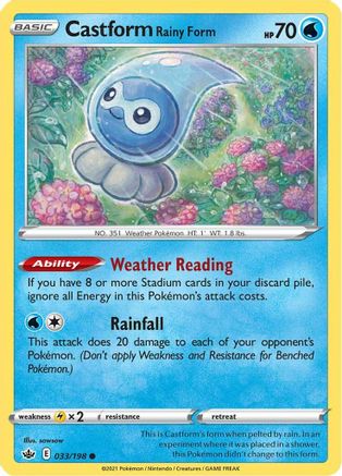 Castform Rainy Form 033   - Common