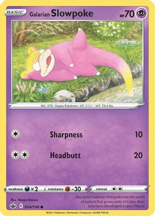 Galarian Slowpoke 054  - Reverse Holofoil  - Common