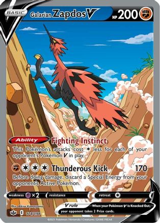 Galarian Zapdos V (Alternate Full Art) - 174/198 - Ultra Rare